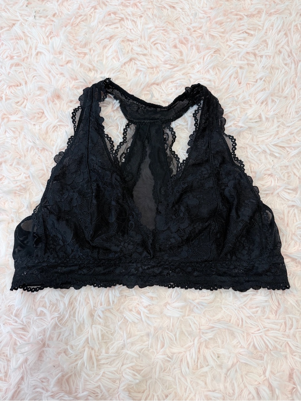 Jessica Simpson Black Lace Racerback Bralette